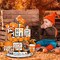 15 Pieces Fall Tiered Tray Decor Pumpkins Farmhouse Decor Autumn Maple Leaf Table Centerpieces Thanksgiving Harvest Wood Blocks Signs for Home Decor(Cute Style)